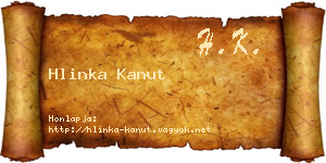 Hlinka Kanut névjegykártya